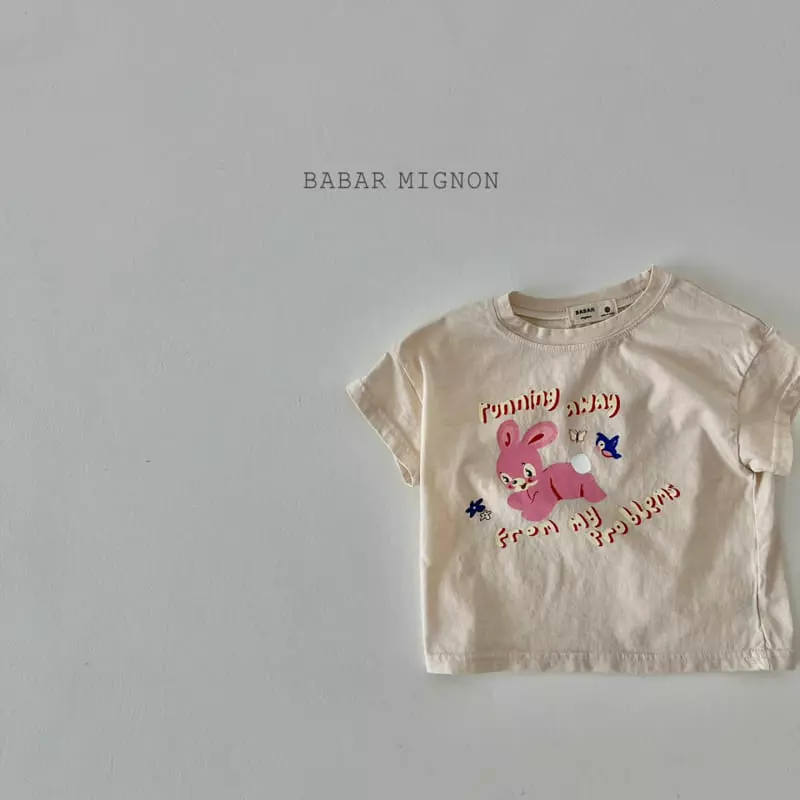 Babar Mignon - Korean Children Fashion - #kidsstore - Rabbit Short Sleeves Tee - 7