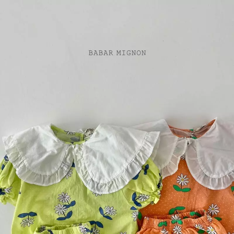 Babar Mignon - Korean Children Fashion - #kidsstore - Daisy Top Bottom Set - 2