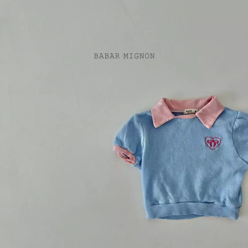 Babar Mignon - Korean Children Fashion - #kidzfashiontrend - Ribbon Collar Tee - 11