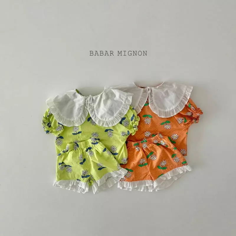 Babar Mignon - Korean Children Fashion - #kidzfashiontrend - Daisy Top Bottom Set - 3