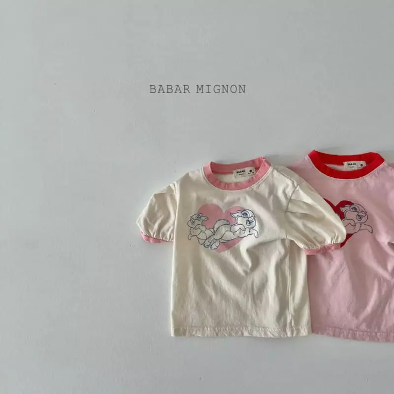 Babar Mignon - Korean Children Fashion - #littlefashionista - Puff Rabbit Tee