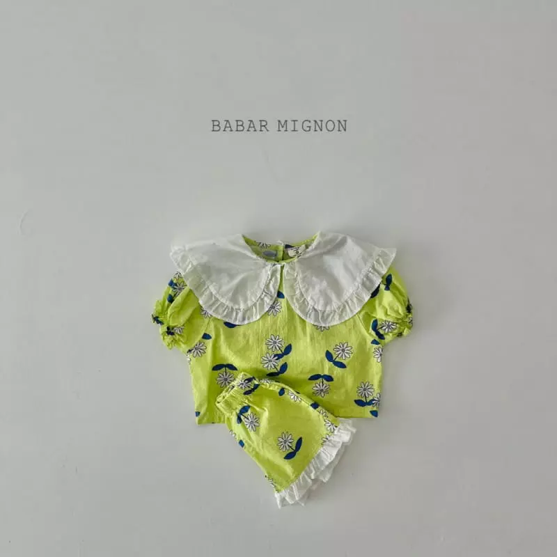Babar Mignon - Korean Children Fashion - #littlefashionista - Daisy Top Bottom Set - 5