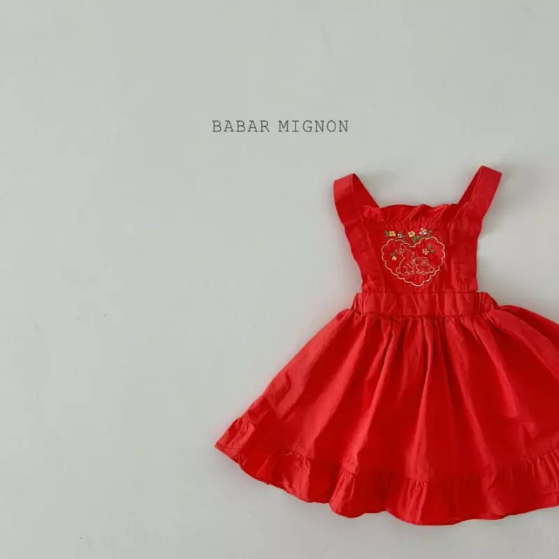 Babar Mignon - Korean Children Fashion - #magicofchildhood - Love Dungarees Skirt - 9