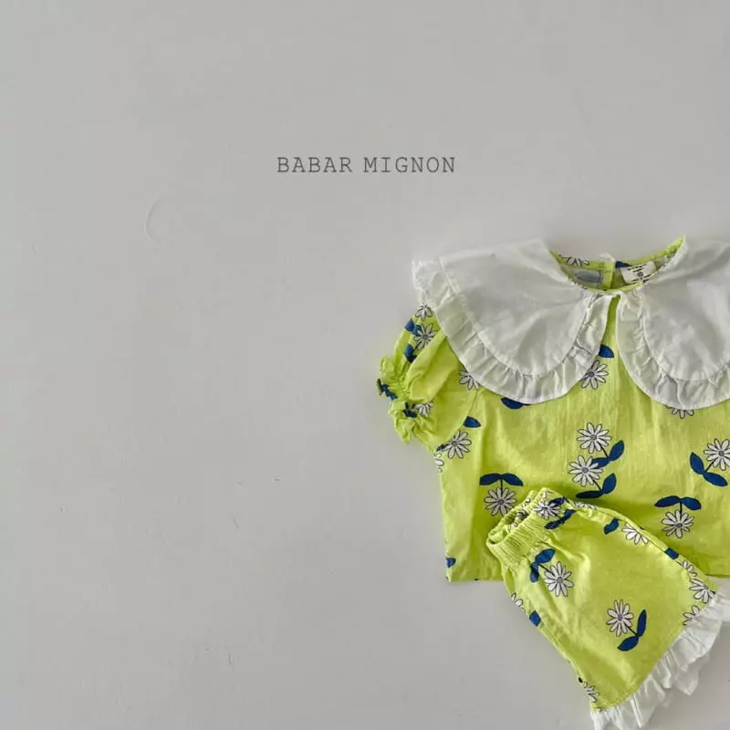 Babar Mignon - Korean Children Fashion - #magicofchildhood - Daisy Top Bottom Set - 6