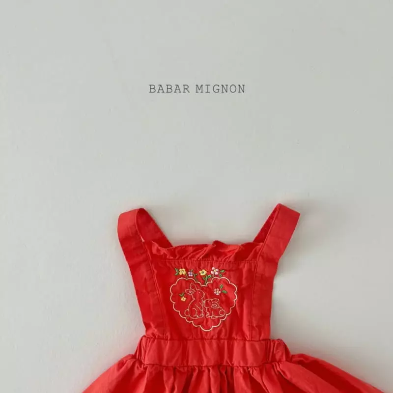 Babar Mignon - Korean Children Fashion - #minifashionista - Love Dungarees Skirt - 10