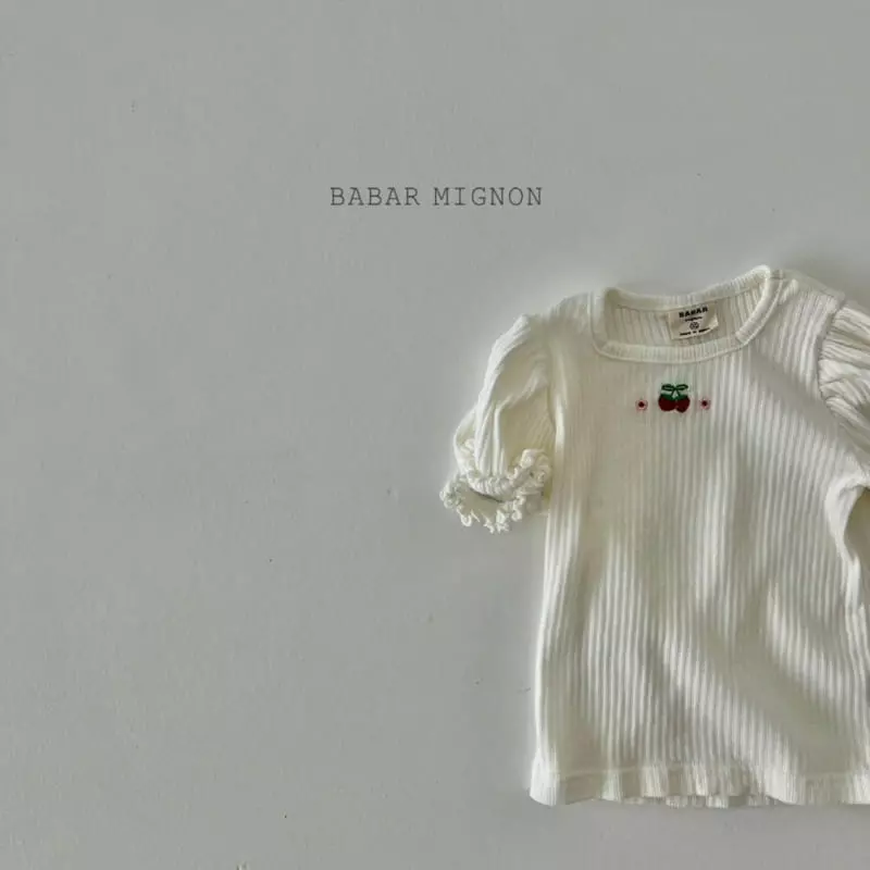 Babar Mignon - Korean Children Fashion - #minifashionista - Cherry Embroidery Tee - 9