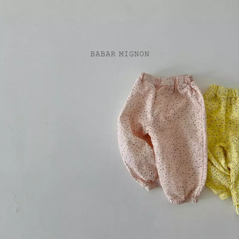 Babar Mignon - Korean Children Fashion - #prettylittlegirls - Small Flower Jogger Pants