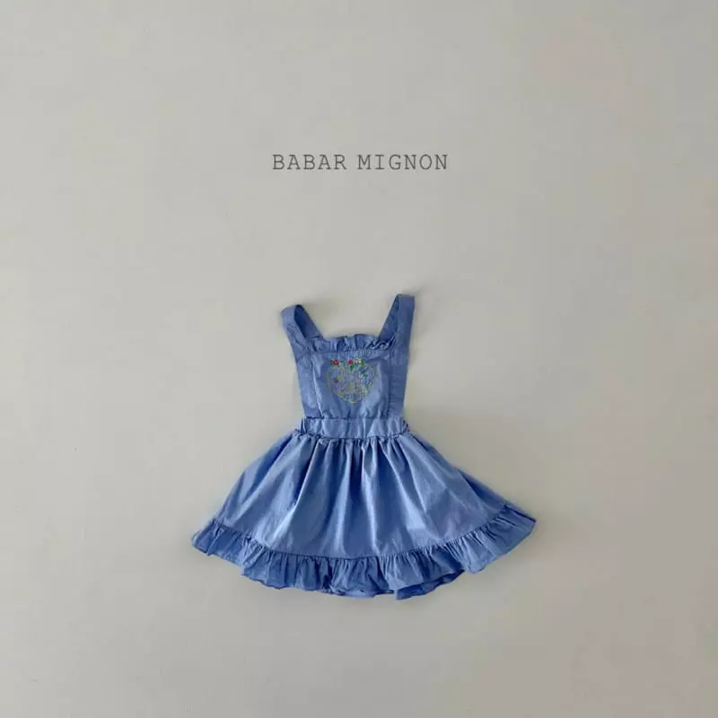 Babar Mignon - Korean Children Fashion - #prettylittlegirls - Love Dungarees Skirt - 11