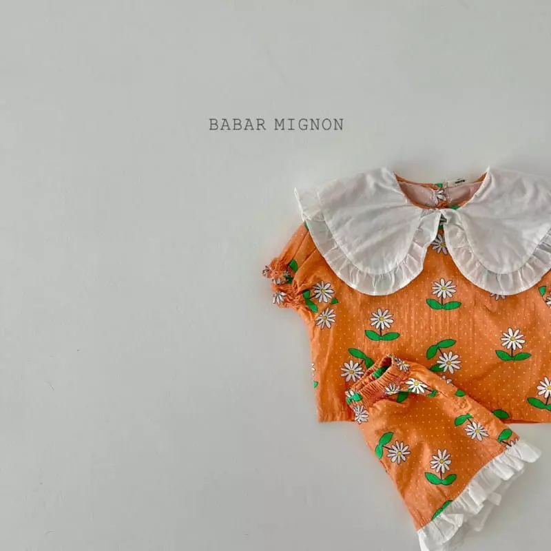 Babar Mignon - Korean Children Fashion - #stylishchildhood - Daisy Top Bottom Set - 11