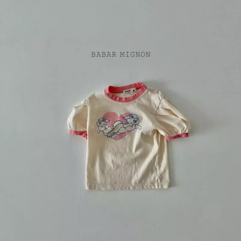 Babar Mignon - Korean Children Fashion - #todddlerfashion - Puff Rabbit Tee - 5