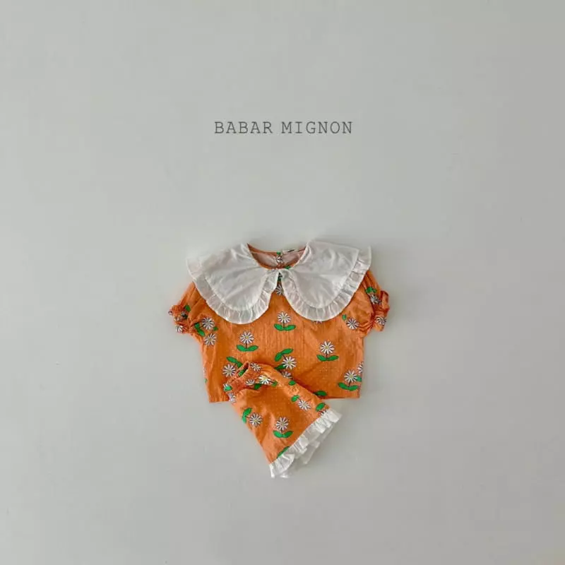 Babar Mignon - Korean Children Fashion - #todddlerfashion - Daisy Top Bottom Set - 9