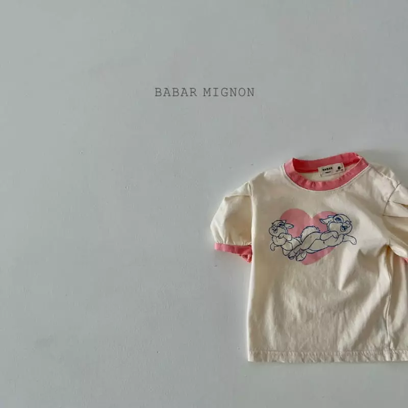 Babar Mignon - Korean Children Fashion - #toddlerclothing - Puff Rabbit Tee - 6