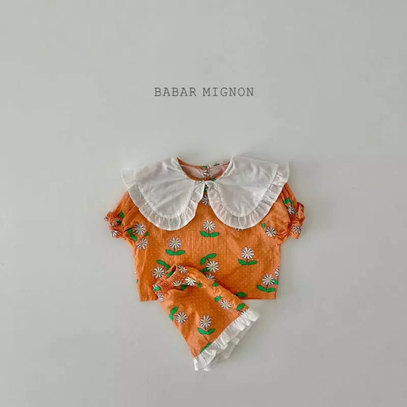 Babar Mignon - Korean Children Fashion - #toddlerclothing - Daisy Top Bottom Set - 10