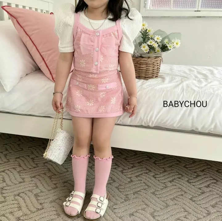 Babychou - Korean Children Fashion - #childofig - Daisy Top Bottom Set - 5