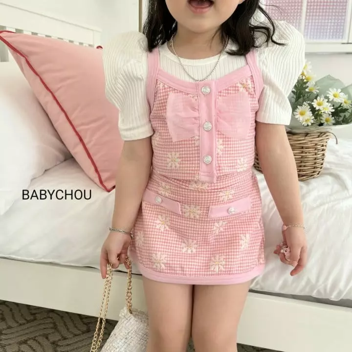 Babychou - Korean Children Fashion - #designkidswear - Daisy Top Bottom Set - 7
