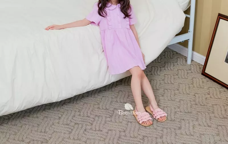 Babyzzam - Korean Children Fashion - #discoveringself - 3 Frill Sandals Pink 