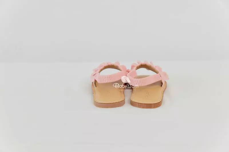 Babyzzam - Korean Children Fashion - #kidzfashiontrend - 3 Frill Sandals Pink  - 5