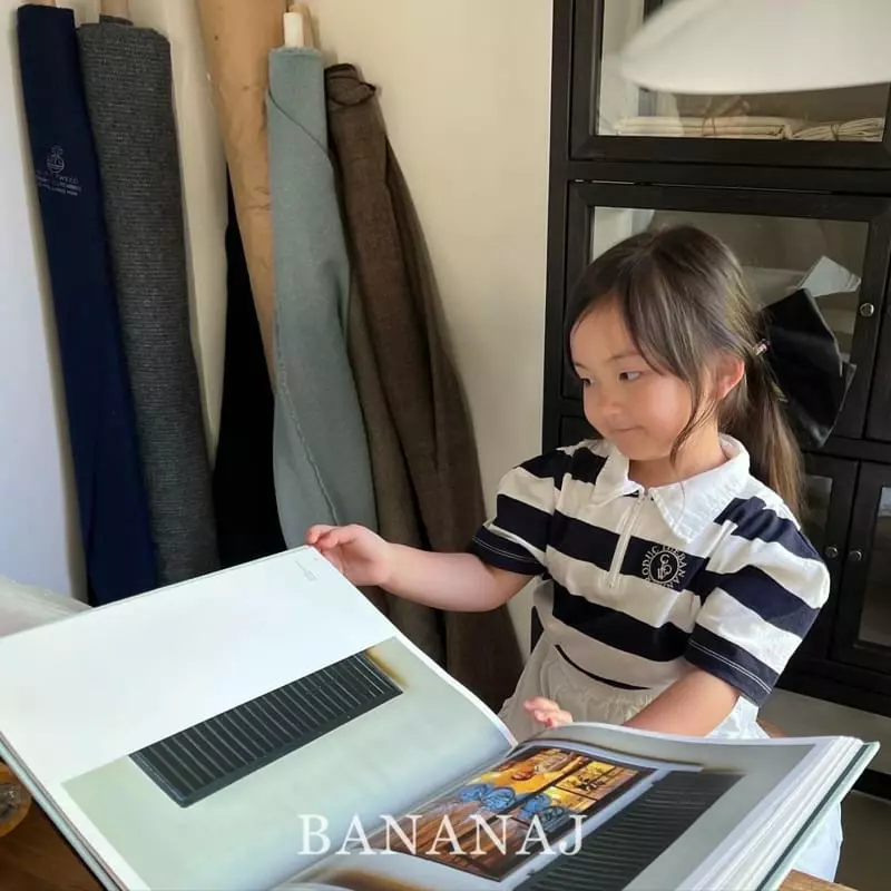 Banana J - Korean Children Fashion - #littlefashionista - Shine Collar Tee - 2