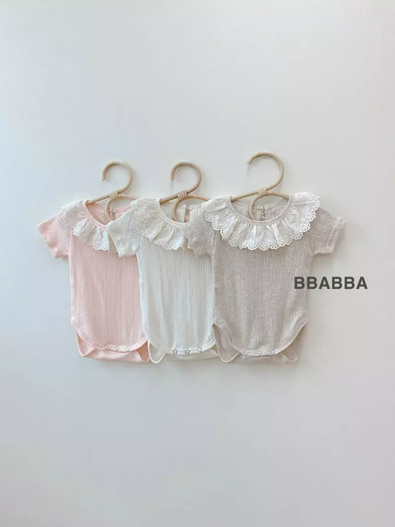 Bbabba - Korean Baby Fashion - #babyboutique - Frill Eyelet Bodysuit