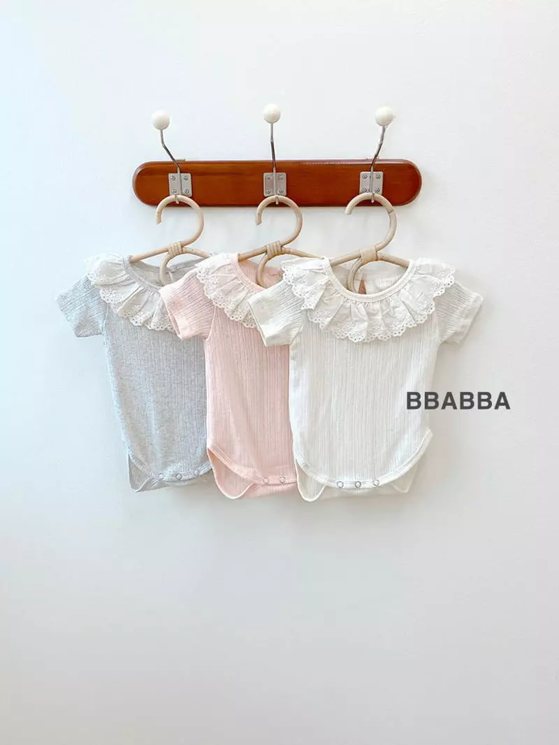 Bbabba - Korean Baby Fashion - #babyboutique - Frill Eyelet Bodysuit - 2
