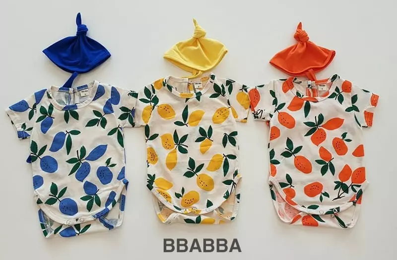 Bbabba - Korean Baby Fashion - #babyboutique - Lemon Bodysuit with Bonnet - 9