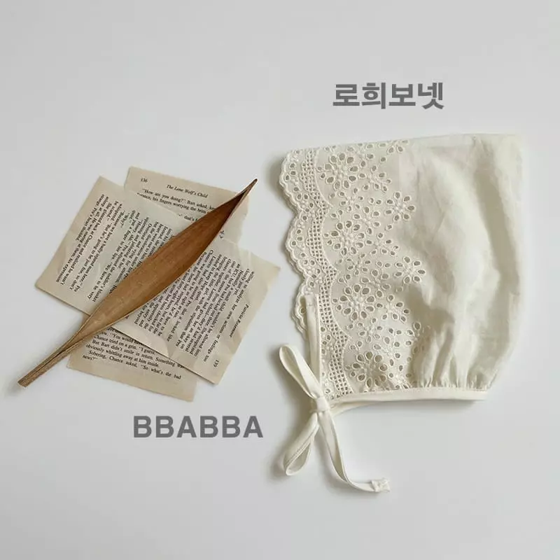 Bbabba - Korean Baby Fashion - #babyboutique - Lace Bonnet - 4