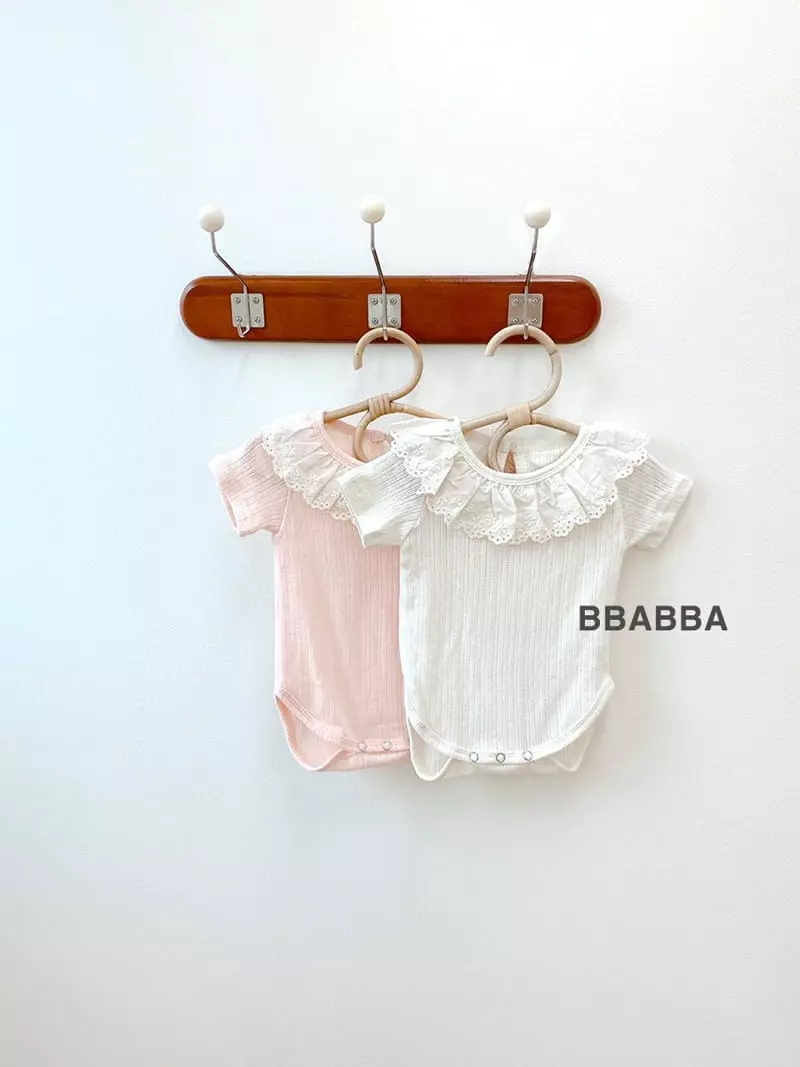Bbabba - Korean Baby Fashion - #babyboutiqueclothing - Frill Eyelet Bodysuit - 4