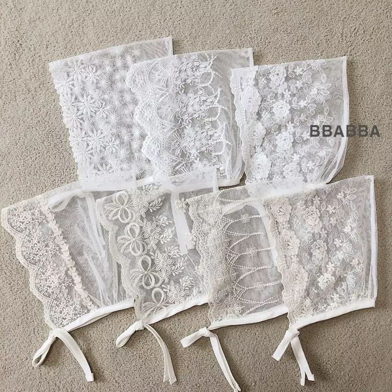 Bbabba - Korean Baby Fashion - #babyfever - Lace Bonnet - 7