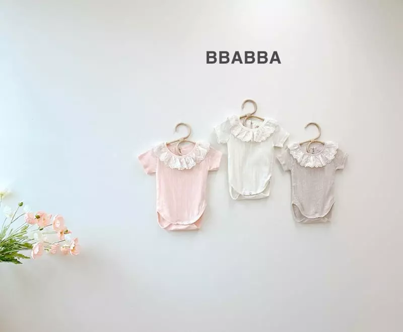 Bbabba - Korean Baby Fashion - #babyfever - Frill Eyelet Bodysuit - 6