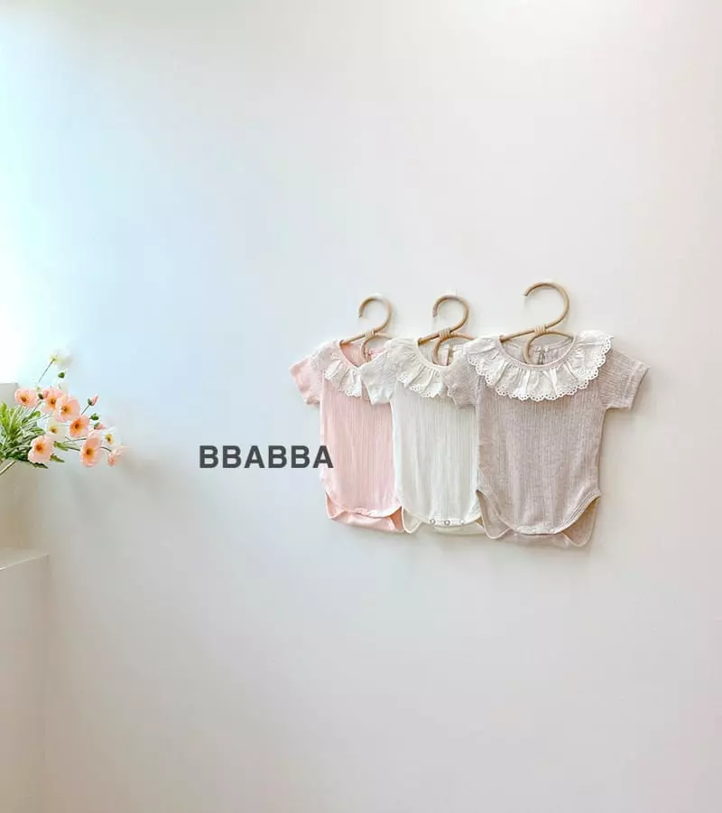 Bbabba - Korean Baby Fashion - #babygirlfashion - Frill Eyelet Bodysuit - 7