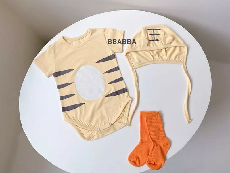 Bbabba - Korean Baby Fashion - #babygirlfashion - Tiger Bodysuit with Bonnet - 3