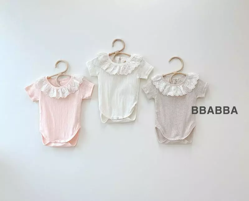 Bbabba - Korean Baby Fashion - #babylifestyle - Frill Eyelet Bodysuit - 8