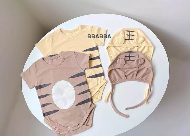 Bbabba - Korean Baby Fashion - #babygirlfashion - Tiger Bodysuit with Bonnet - 4