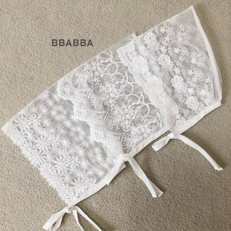 Bbabba - Korean Baby Fashion - #babyootd - Lace Bonnet - 11