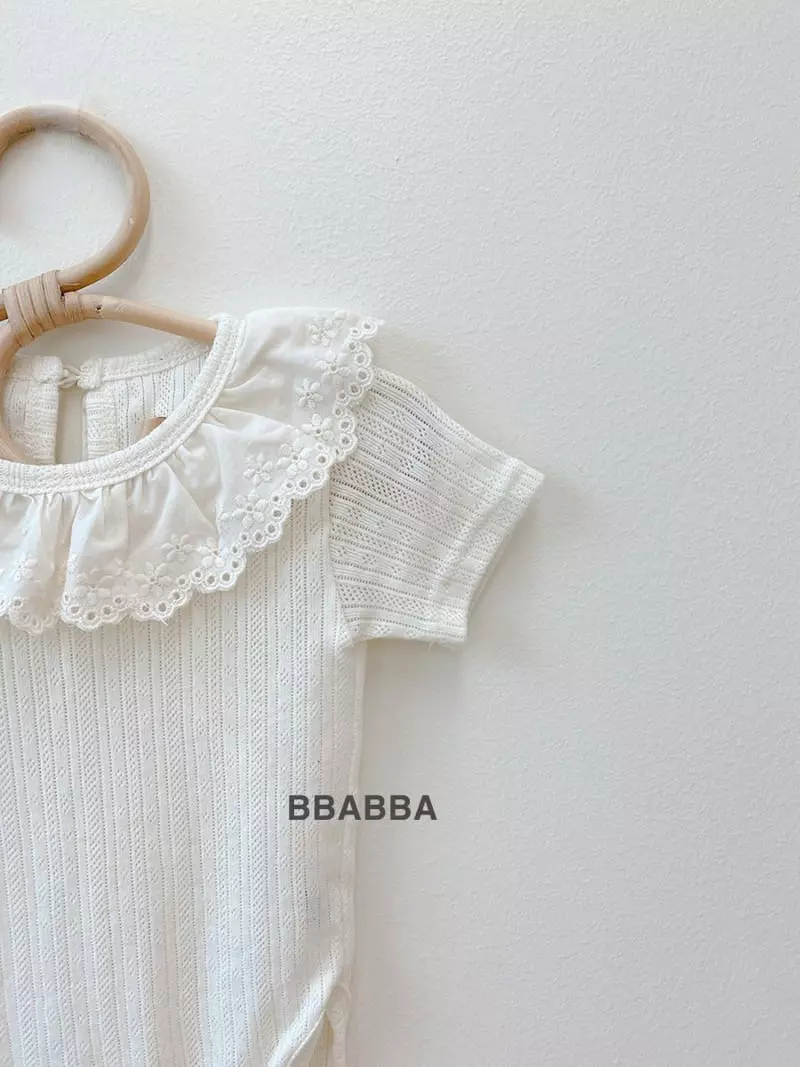 Bbabba - Korean Baby Fashion - #babyootd - Frill Eyelet Bodysuit - 10