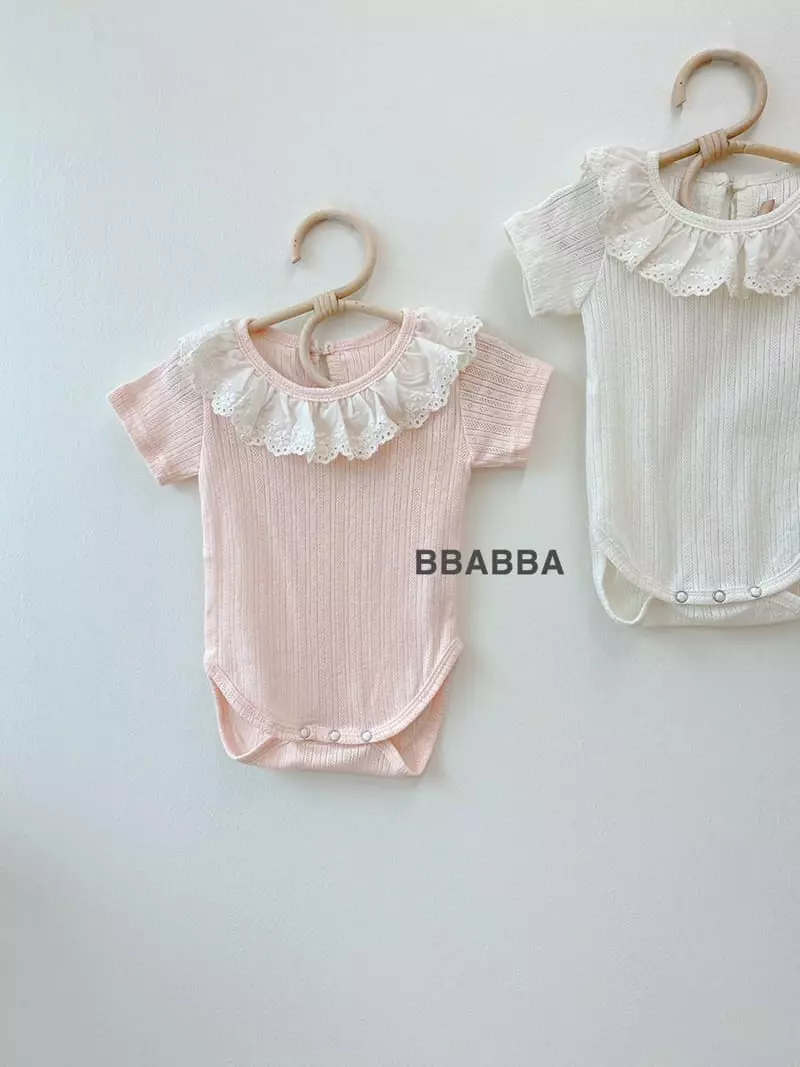 Bbabba - Korean Baby Fashion - #babyoutfit - Frill Eyelet Bodysuit - 12