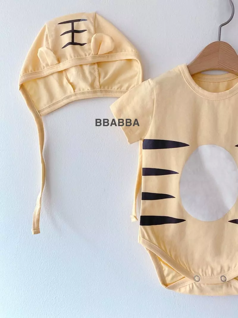 Bbabba - Korean Baby Fashion - #babyoutfit - Tiger Bodysuit with Bonnet - 7