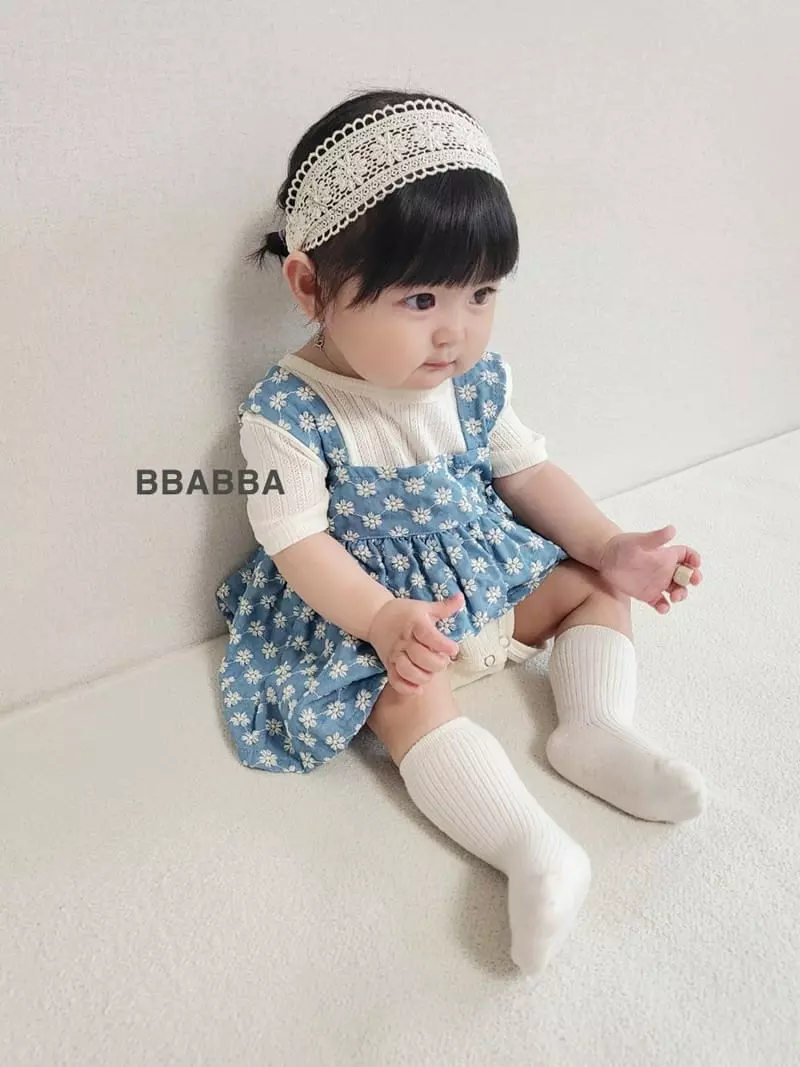 Bbabba - Korean Baby Fashion - #babyootd - Denim Bustier - 4
