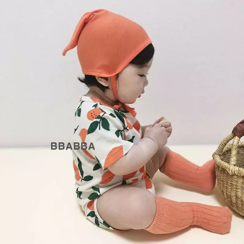 Bbabba - Korean Baby Fashion - #babyoutfit - Lemon Bodysuit with Bonnet - 4
