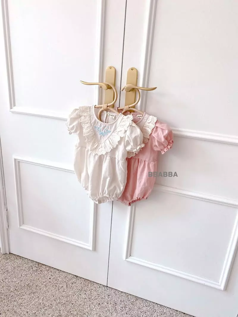 Bbabba - Korean Baby Fashion - #babywear - If Embroidery Bodysuit - 3