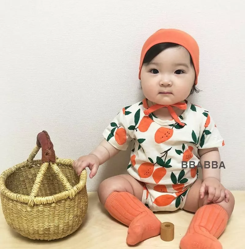 Bbabba - Korean Baby Fashion - #babywear - Lemon Bodysuit with Bonnet - 5