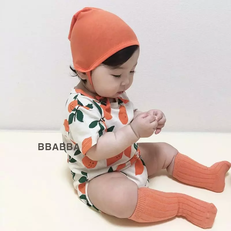 Bbabba - Korean Baby Fashion - #onlinebabyboutique - Lemon Bodysuit with Bonnet - 6
