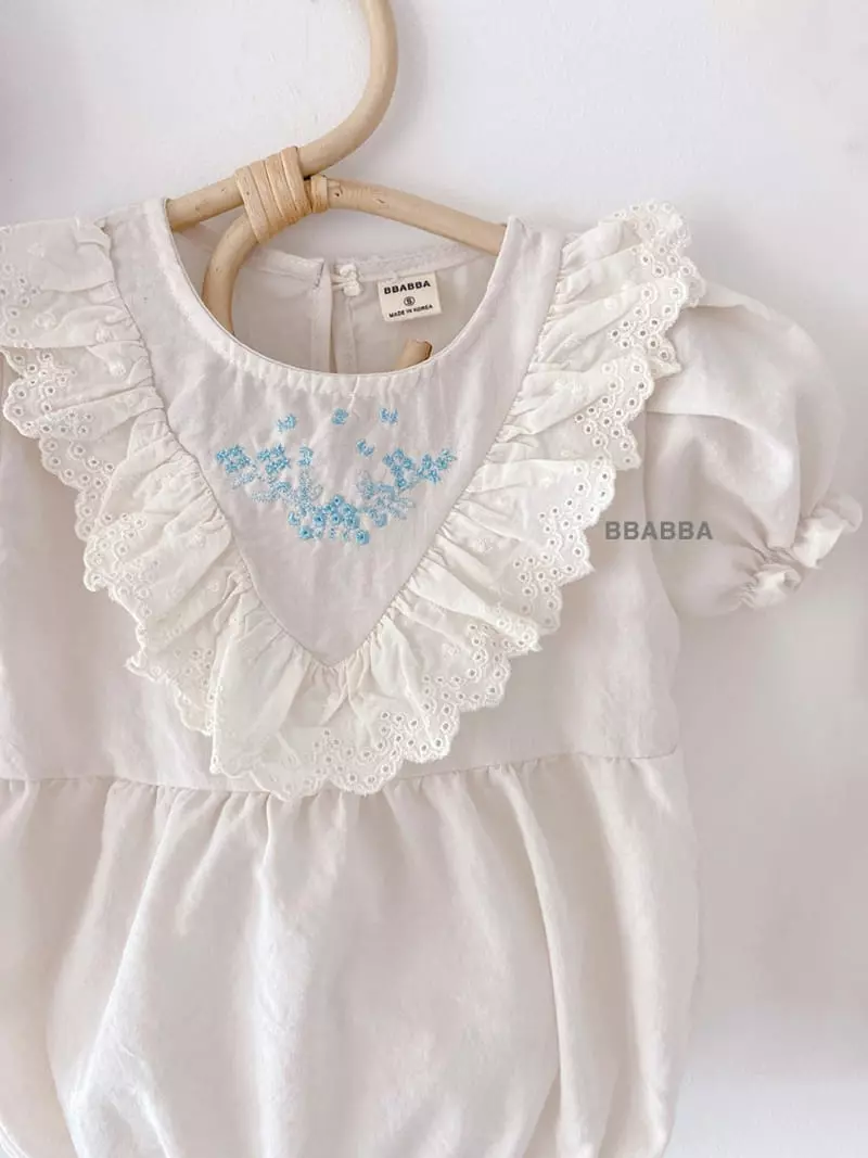 Bbabba - Korean Baby Fashion - #onlinebabyshop - If Embroidery Bodysuit - 5