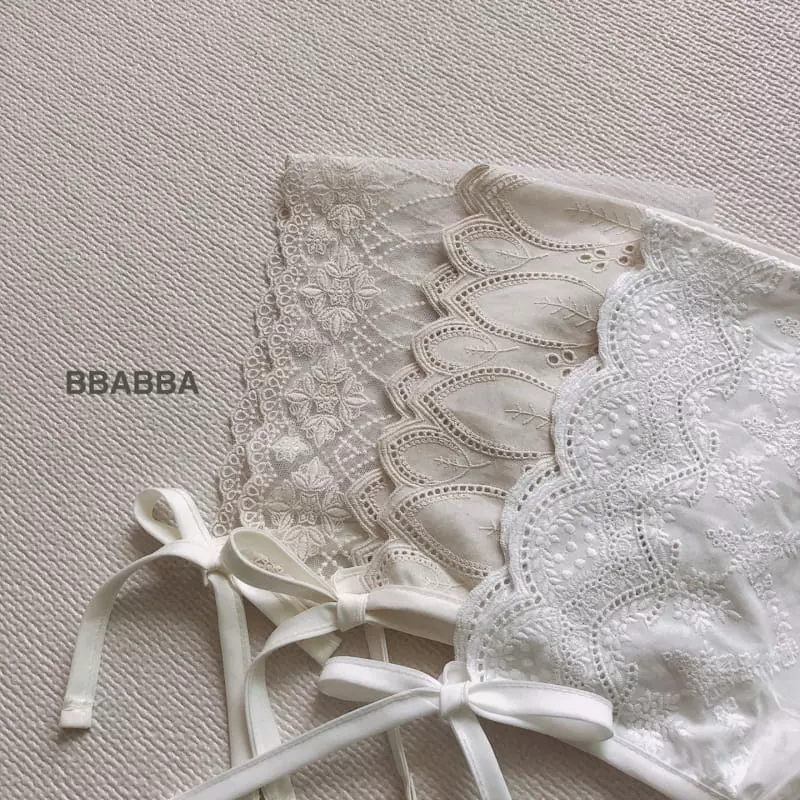 Bbabba - Korean Baby Fashion - #onlinebabyshop - Lace Bonnet