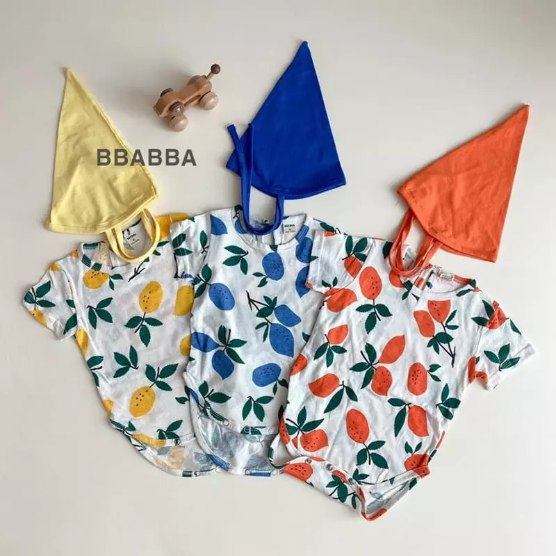 Bbabba - Korean Baby Fashion - #smilingbaby - Lemon Bodysuit with Bonnet - 8