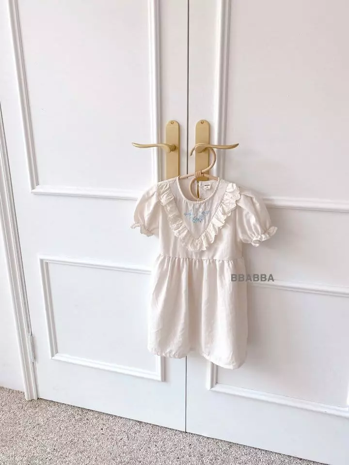 Bbabba - Korean Children Fashion - #childofig - If Embroidery One-piece - 7