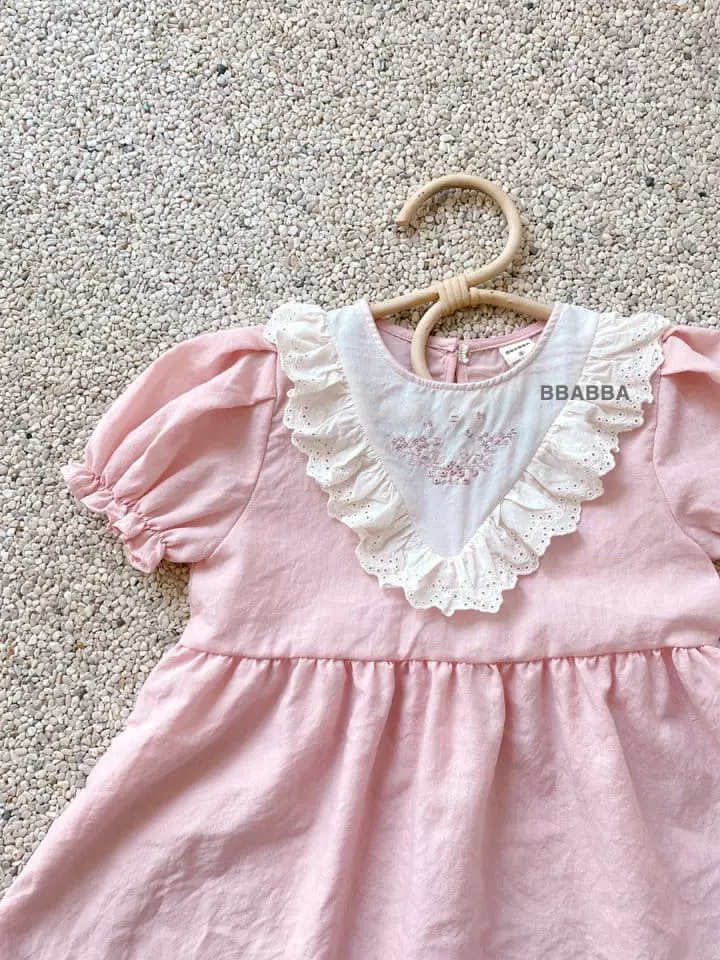 Bbabba - Korean Children Fashion - #discoveringself - If Embroidery One-piece - 11