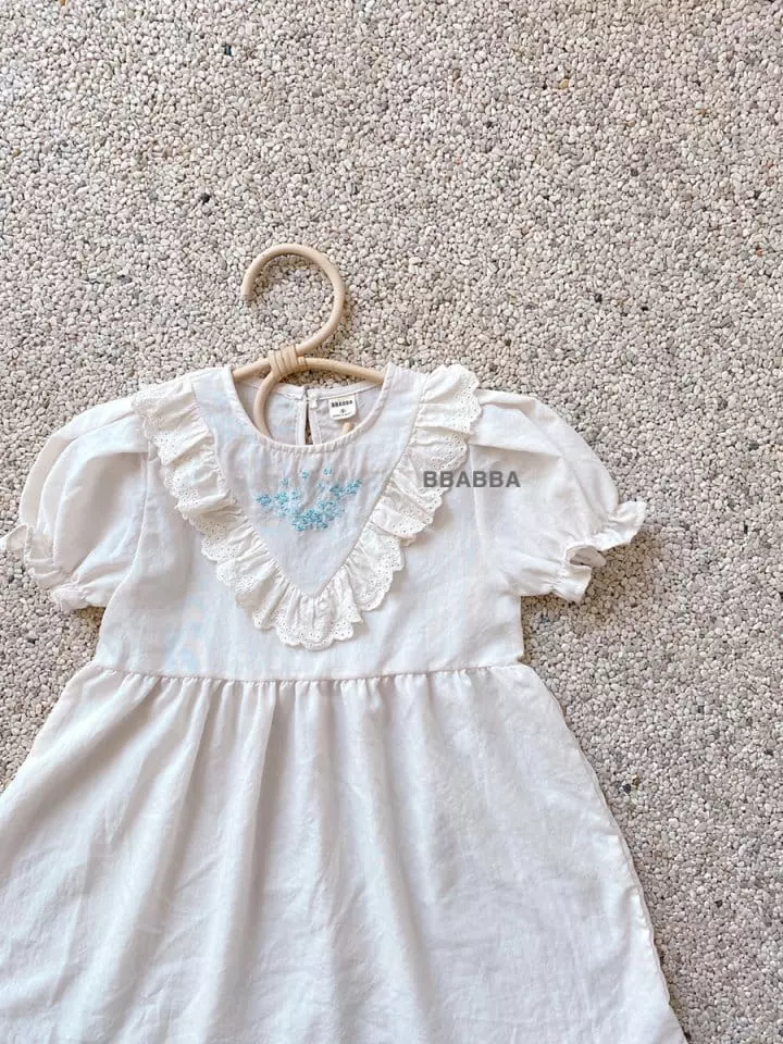 Bbabba - Korean Children Fashion - #fashionkids - If Embroidery One-piece - 12
