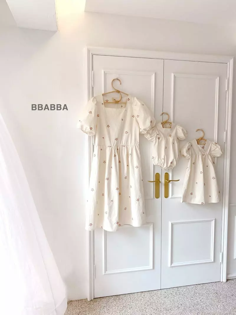Bbabba - Korean Women Fashion - #momslook - Mom Rielar Embroidery One-piece - 2