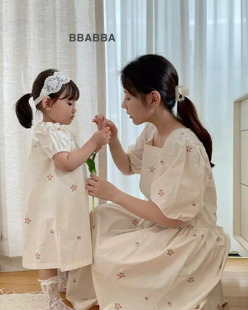 Bbabba - Korean Women Fashion - #womensfashion - Mom Rielar Embroidery One-piece - 5